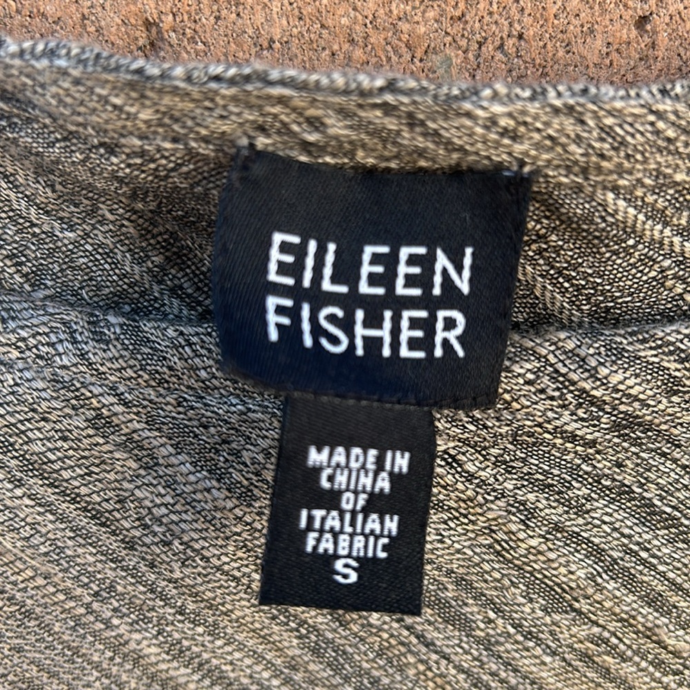 Eileen Fisher grey linen Cotten maxi dress Size small - Picture 6 of 9